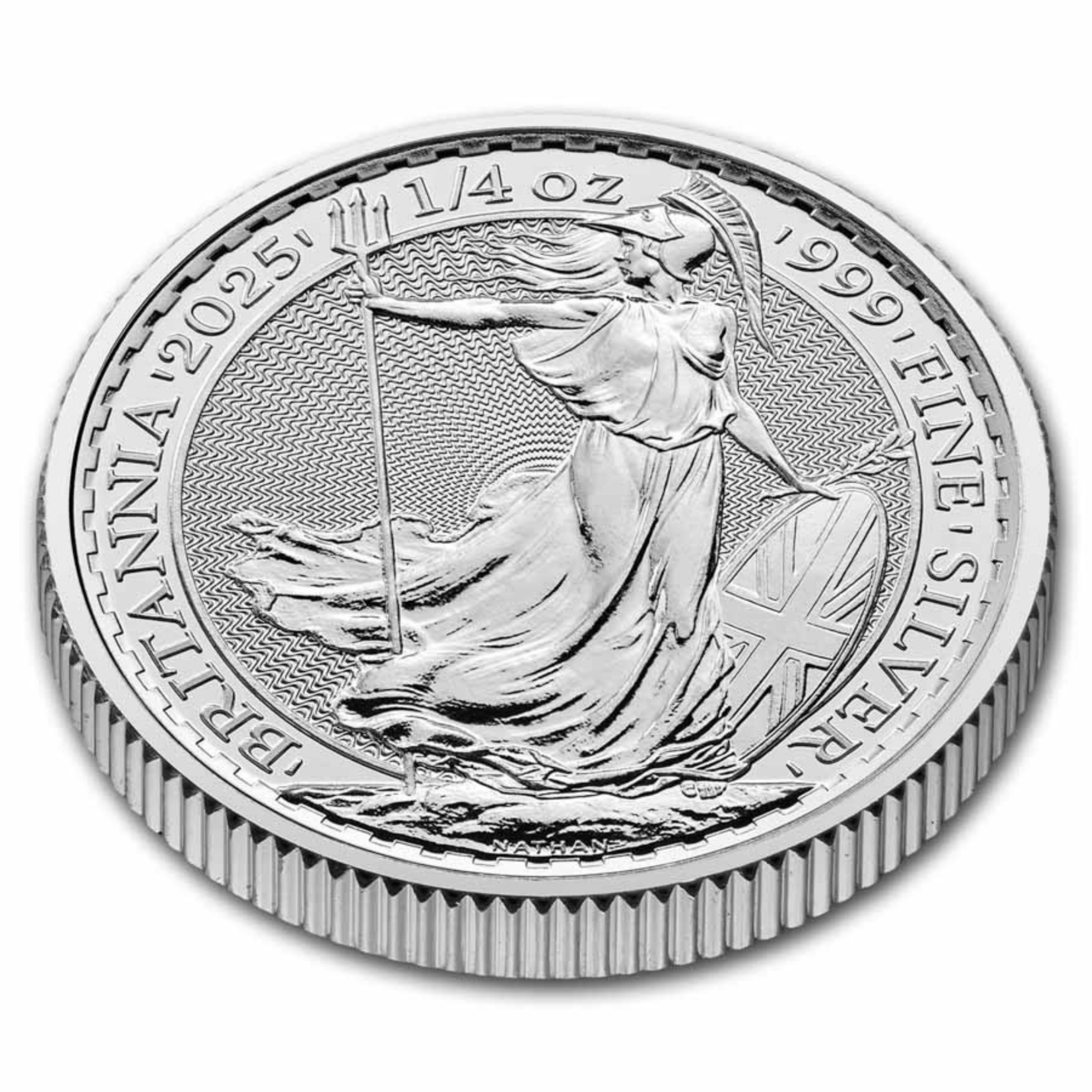 Picture of (Tube of 19) 2025 Royal Mint Great Britain Britannia 1/4 oz Silver Coin - BU