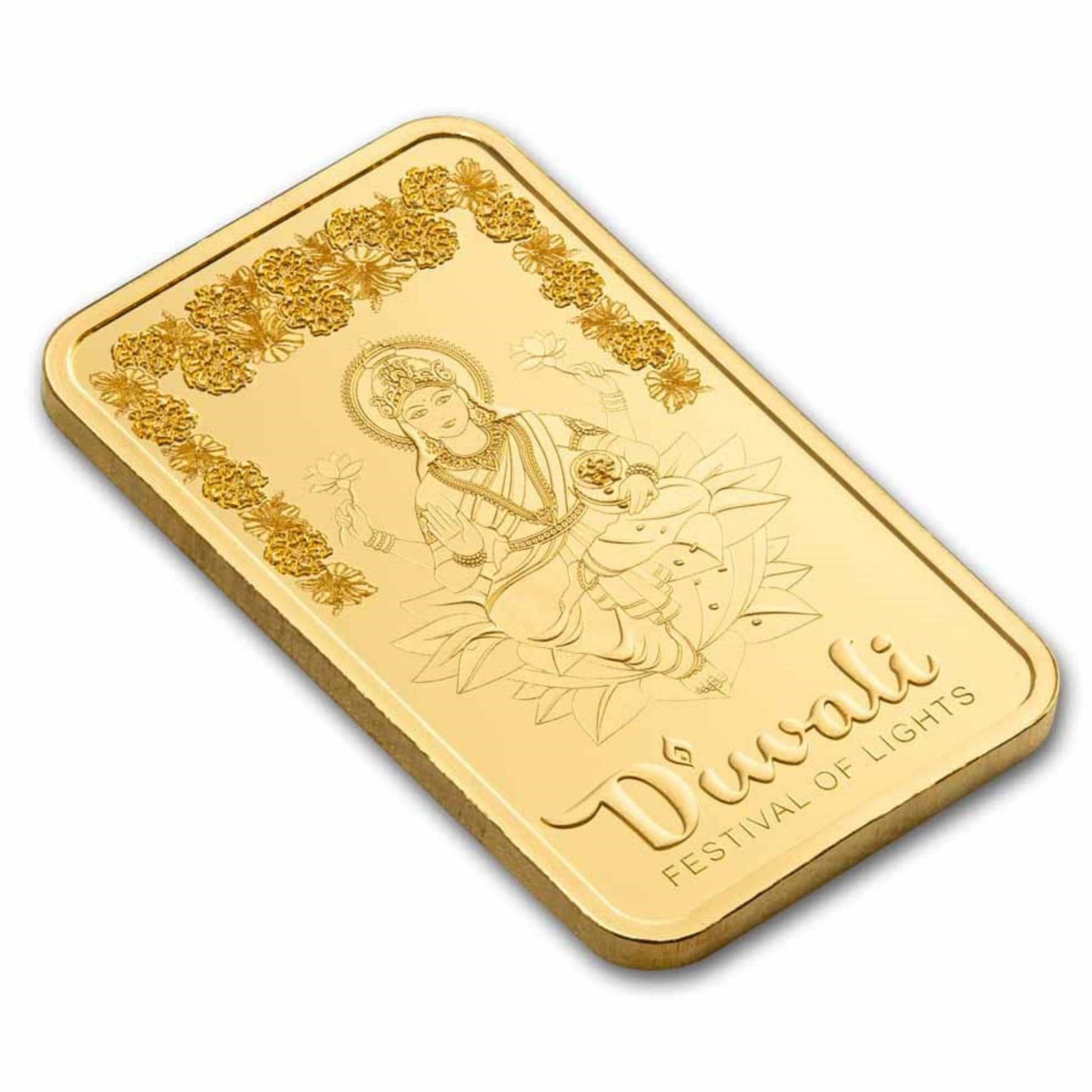 Picture of 2025 Pamp Sussie Diwali Lakshmi & Rangoli 5 Gram Gold Bar - In Assay Card