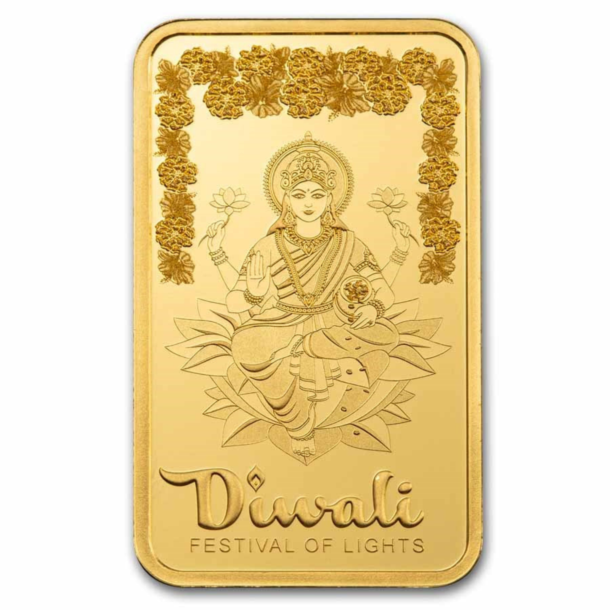 Picture of 2025 Pamp Sussie Diwali Lakshmi & Rangoli 5 Gram Gold Bar - In Assay Card