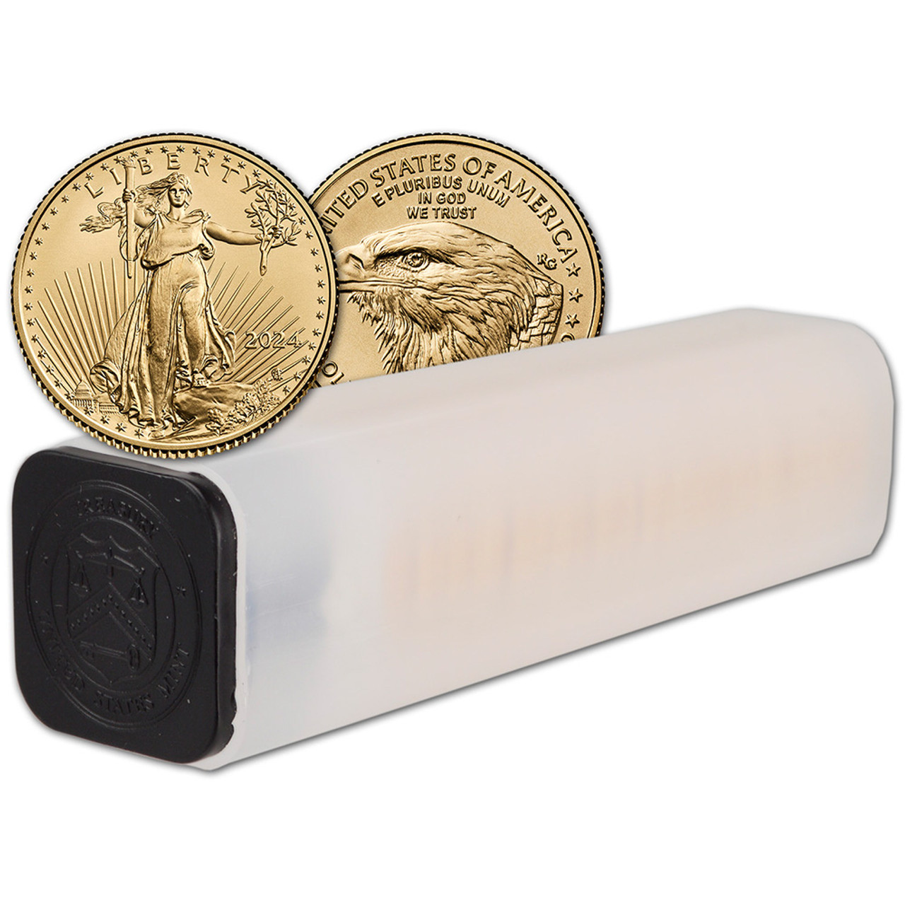 Picture of (Tube of 50) 2024 American Gold Eagle (AGE) 1/10 oz Gold Coin