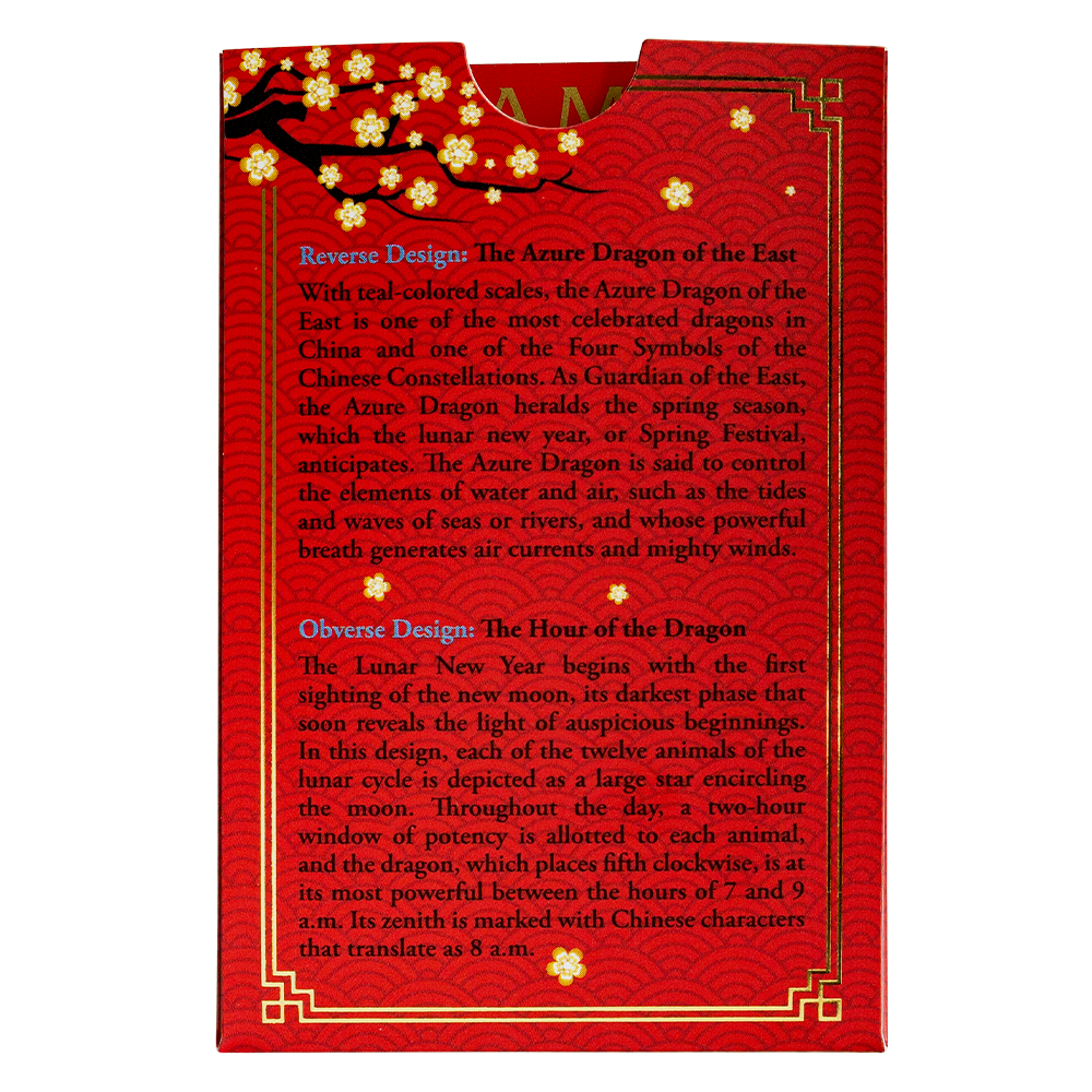 Picture of (Box of 25) 2024 Pamp Lunar Series Dragon 5 gram Gold Bar - Ultra Low Serial