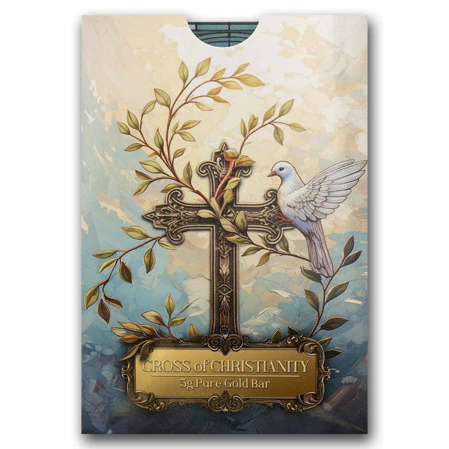 Picture of 2025 Pamp Suisse Cross of Christianity 5 Gram Gold Bar - In Assay w/Sleeve