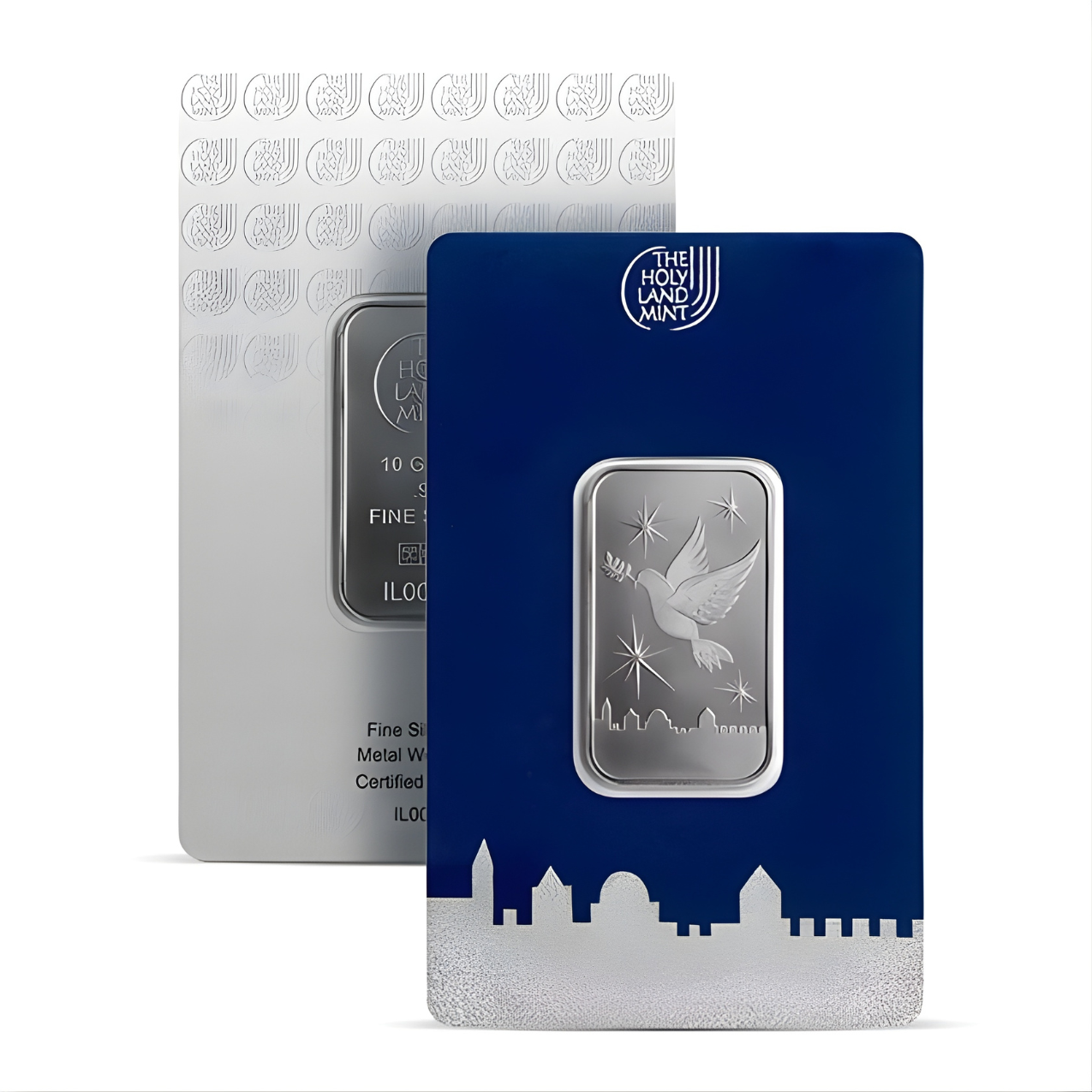 Picture of Holy Land Mint Dove of Peace 10 Gram Silver Bar - In Assay Card