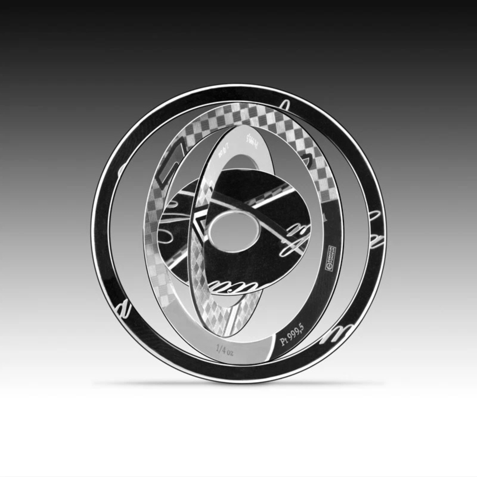 Picture of 2016 Valcambi Armillary 1 oz Platinum Combibar (4 x 1/4 oz) - Hard Assay