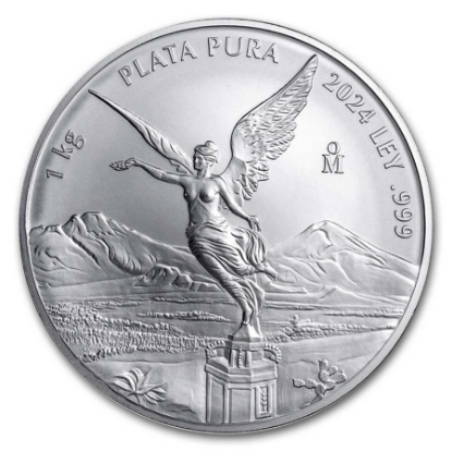 Picture of 2024 Mexico 1 Kilo BU Libertad Coin - In Capsule