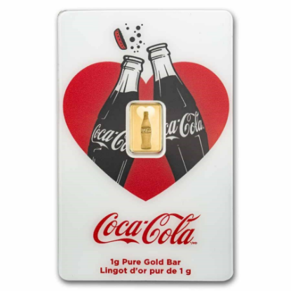 Picture of 2026 Pamp Coca-Cola Valentine's Love 1 Gram Goid Bar