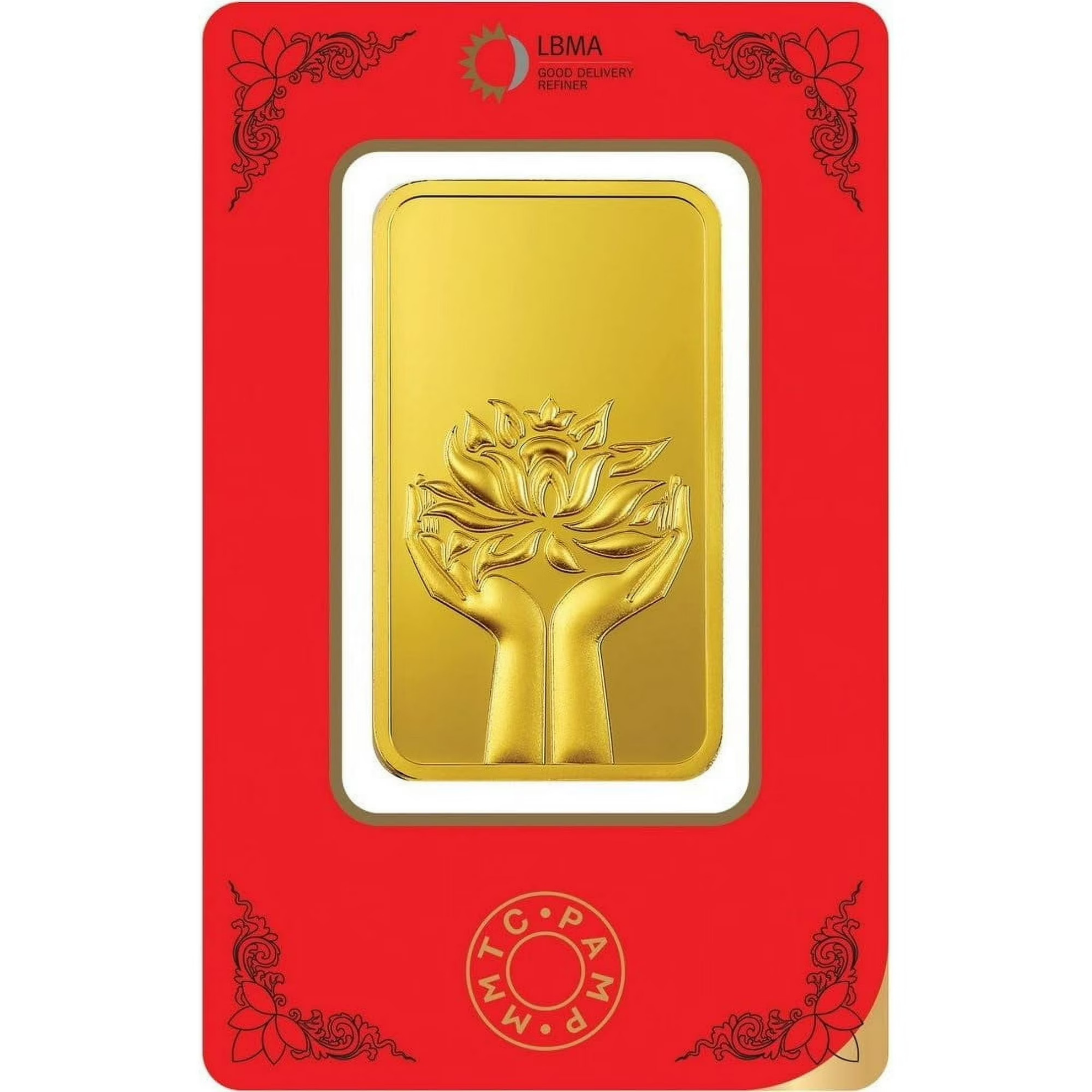 Picture of Pamp MMTC Lotus 20 Gram Gold Bar - Large Card Assay