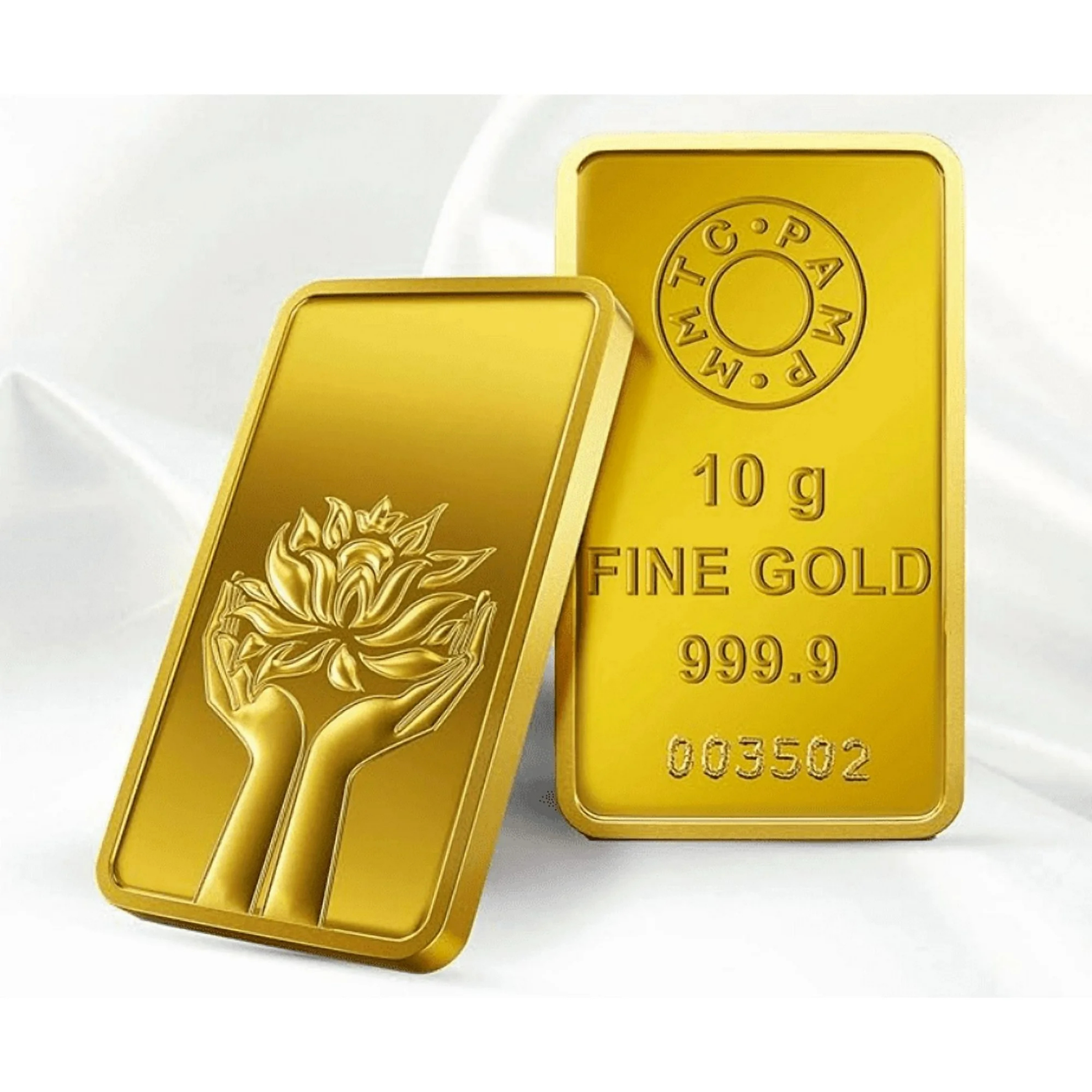 Picture of Pamp MMTC Lotus 10 Gram Gold Bar - Large Card Assay