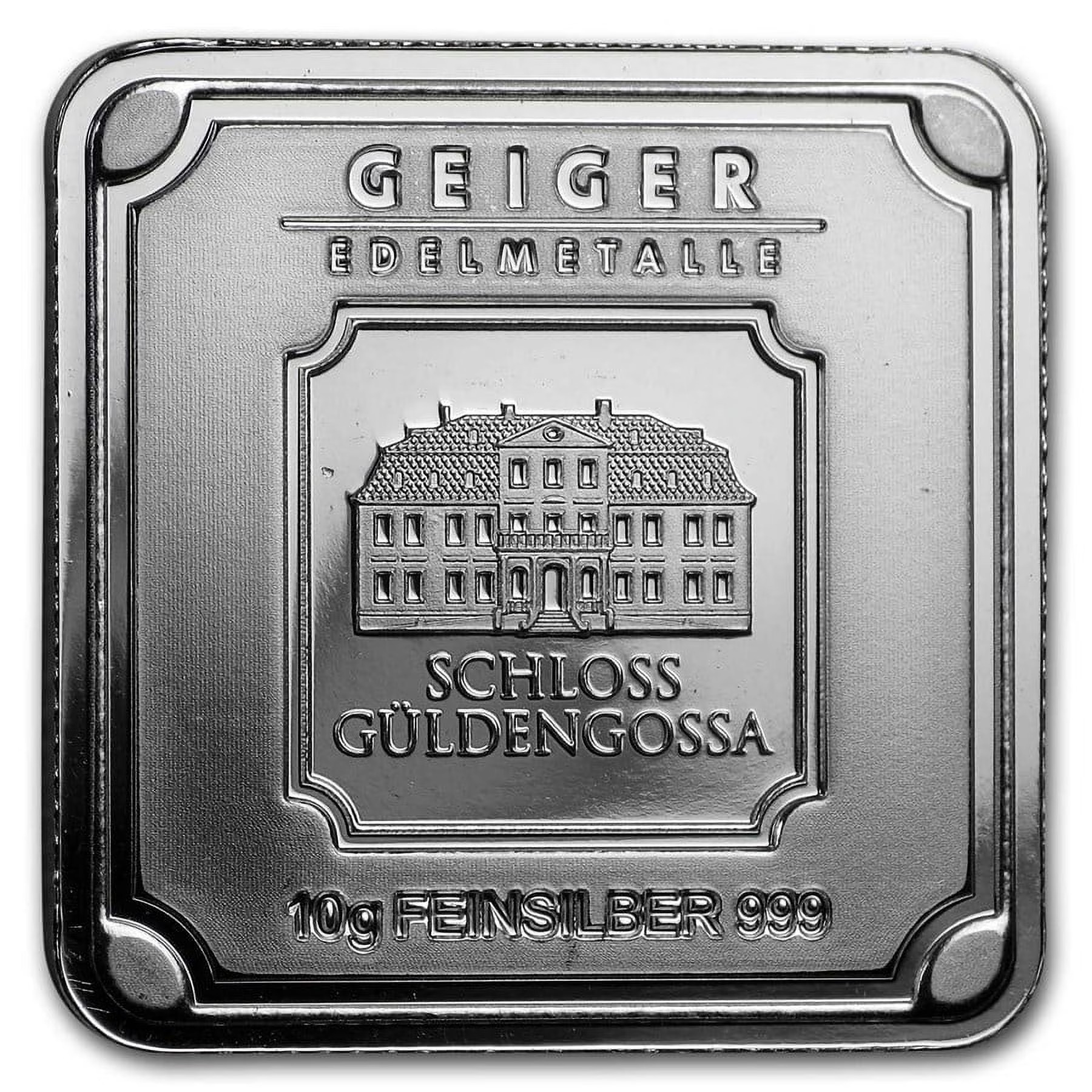 Picture of Geiger Edelmetalle Original 10 Gram Silver Square - In Capsule