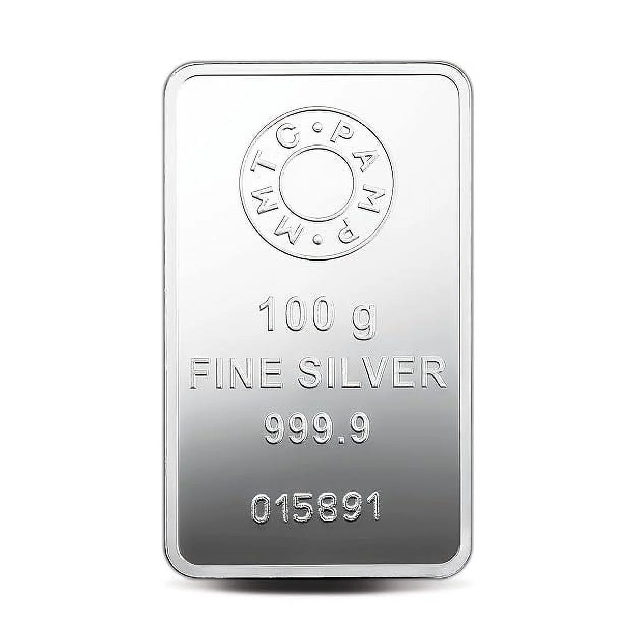 Picture of Pamp Mmtc Lotus 100 Gram Silver Bar - In Wide Assay