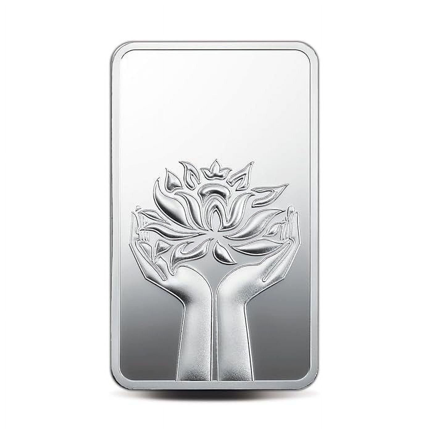 Picture of Pamp Mmtc Lotus 20 Gram Silver Bar In Assay - Naturally Toned