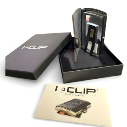 Picture of I-Clip Money Clip Wallet with Integrated Heimerle + Meule (H+M) 2.5 Gram Gold Bar