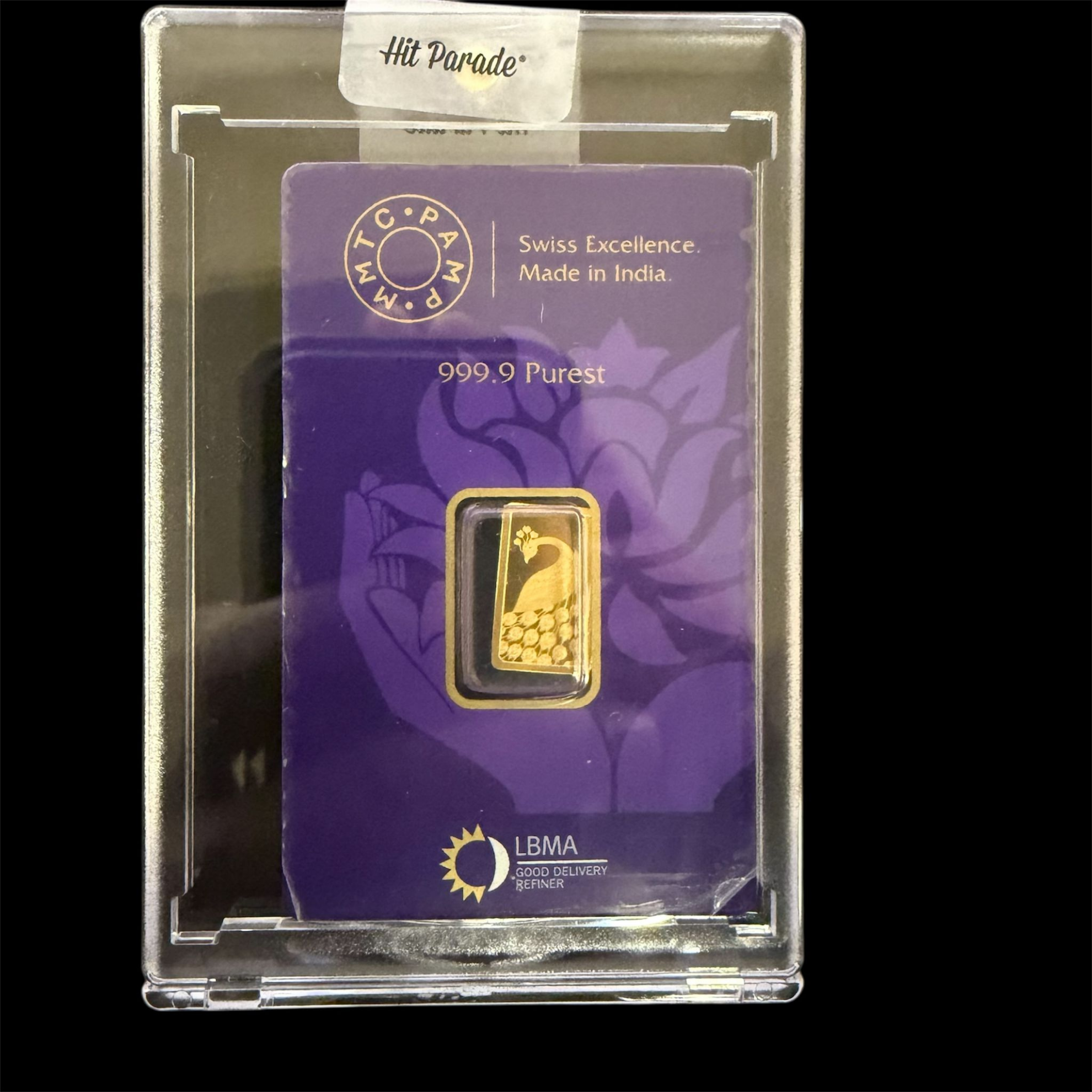 Picture of Pamp MMTC Peacock 2 Gram Gold Bar - In Hard Cover