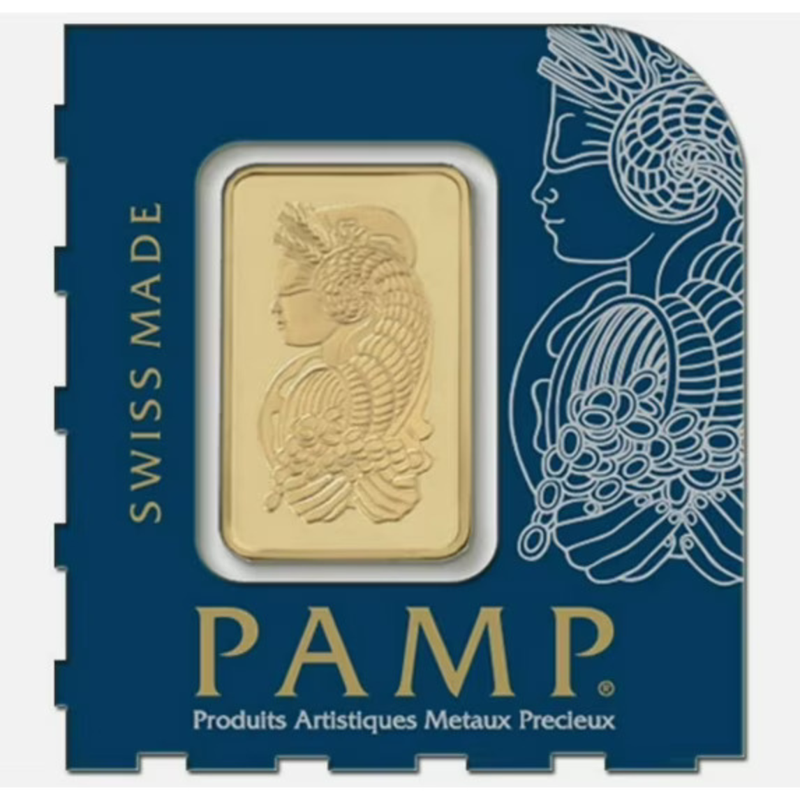 Picture of Pamp Suisse Lady Fortuna 1 Gram Gold Bar - Veriscan Assay