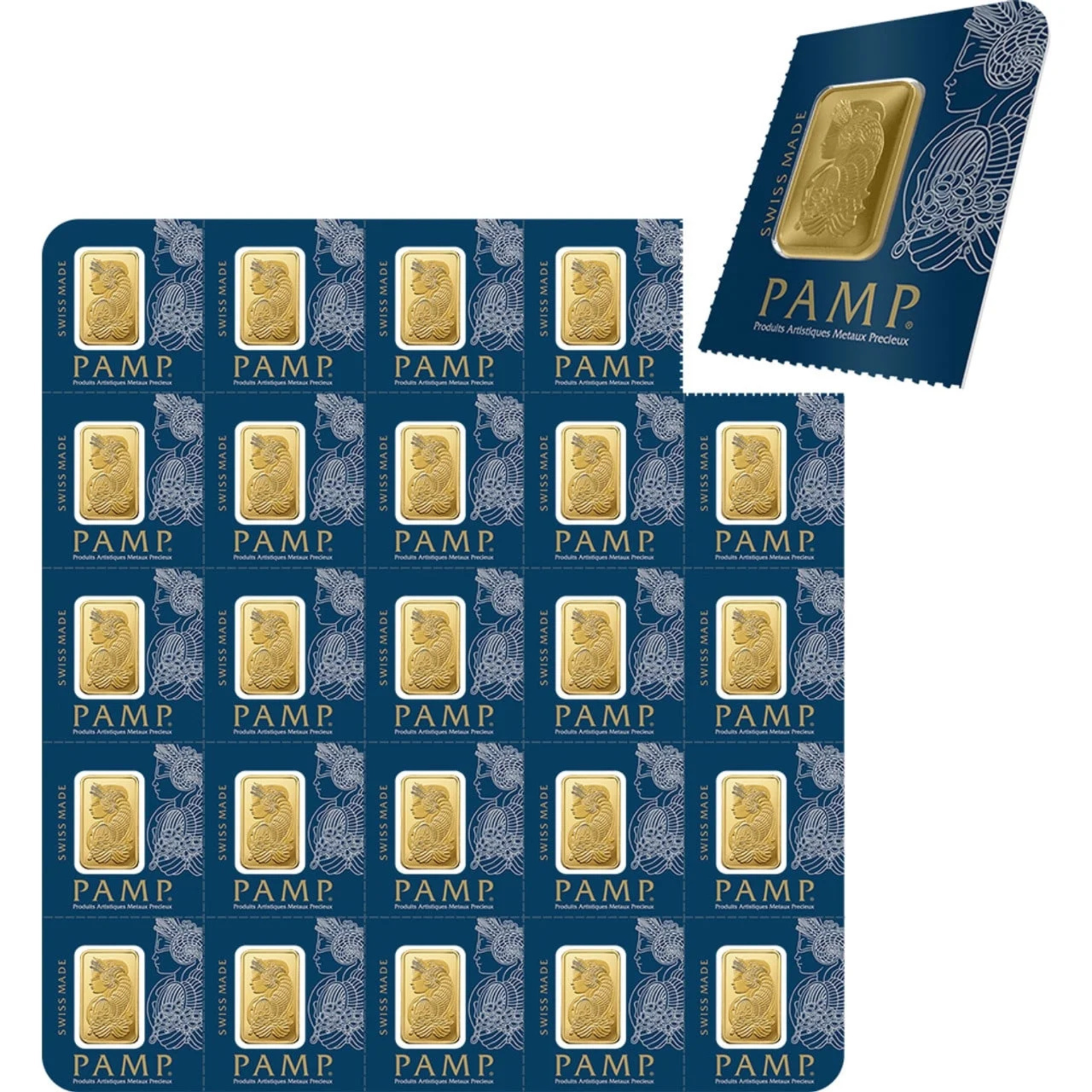 Picture of Pamp Suisse Lady Fortuna 1 Gram Gold Bar - Veriscan Assay