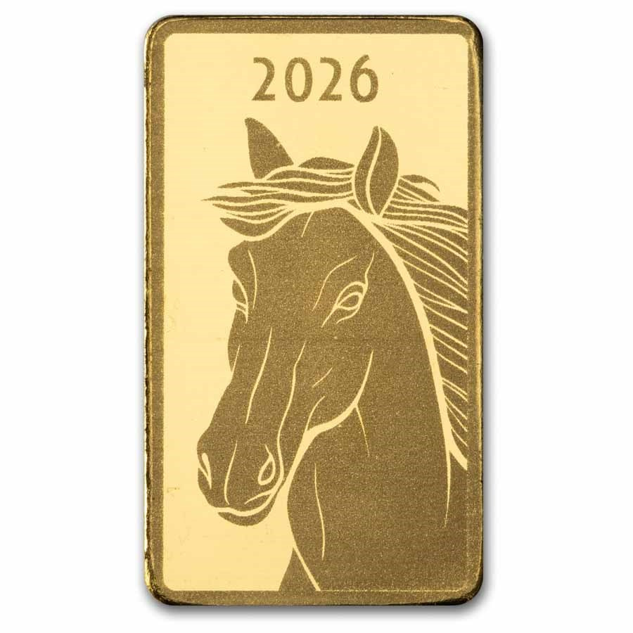 Picture of 2026 Lunar Series Year of the Horse 1 Gram Gold Bar - In TEP