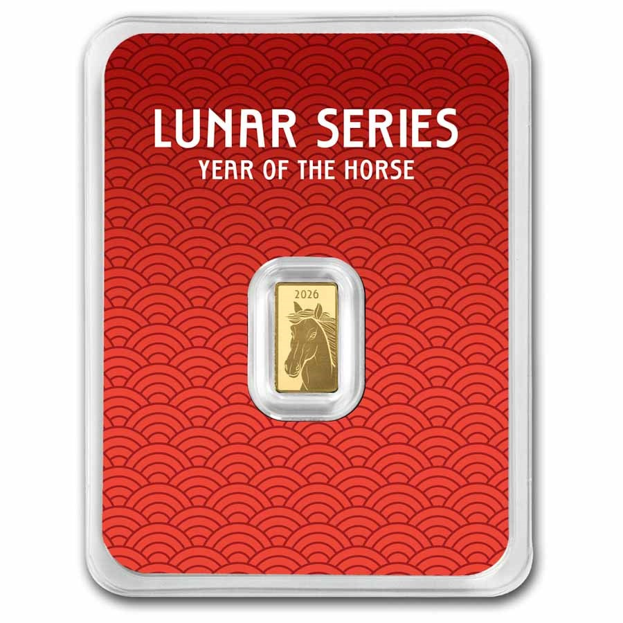 Picture of 2026 Lunar Series Year of the Horse 1 Gram Gold Bar - In TEP