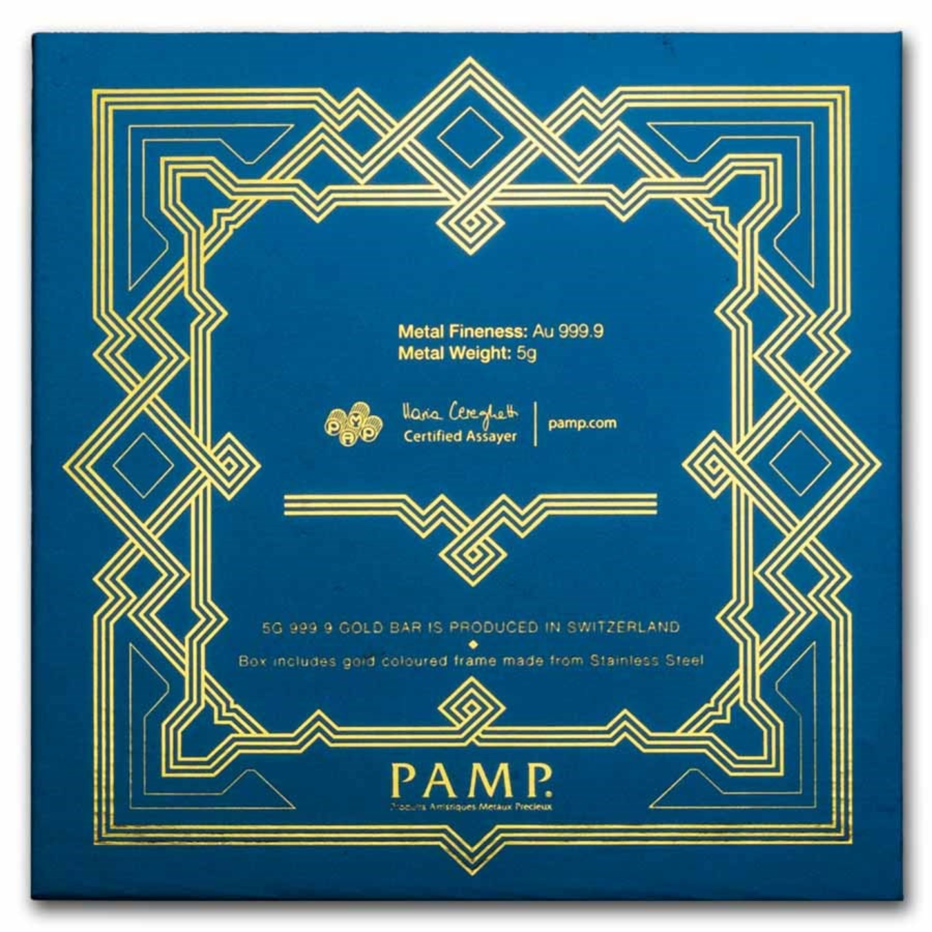 Picture of Pamp Suisse Arabian Horse 5 Gram Gold Bar - w/ Assay & Frame