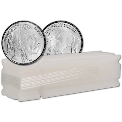 Picture of (Tube of 50) Golden State Mint Buffalo 1/10 oz Silver Rounds – 5 oz Total – Circulated