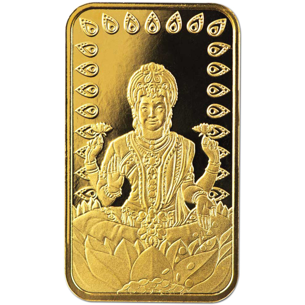 Picture of Asahi Refining Diwali Lakshmi 1 oz Gold Bar in Assay – LOW Serial #AD000017