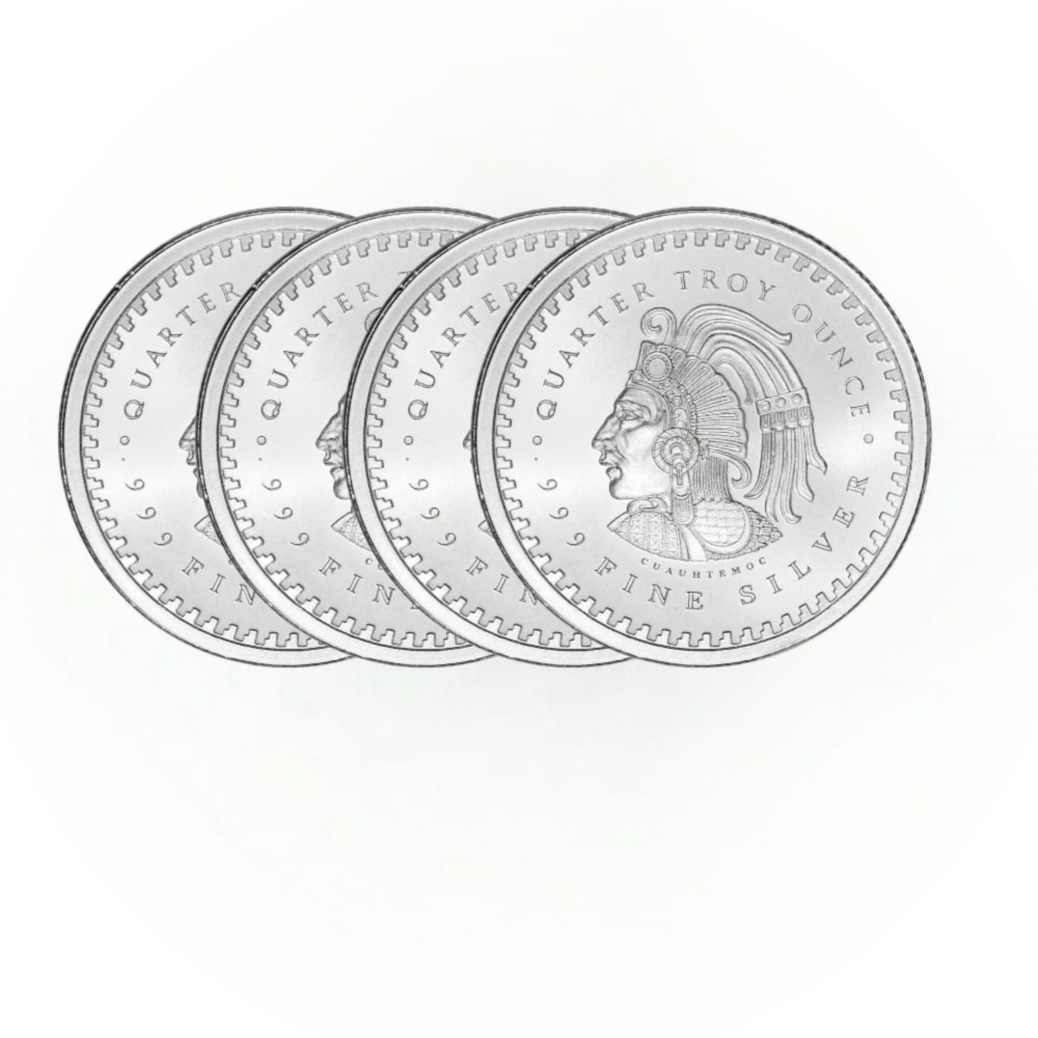 Picture of (Lot of 4) GSM Aztec Mayan Calendar 1 oz (4 x 1/4 oz) Silver Round