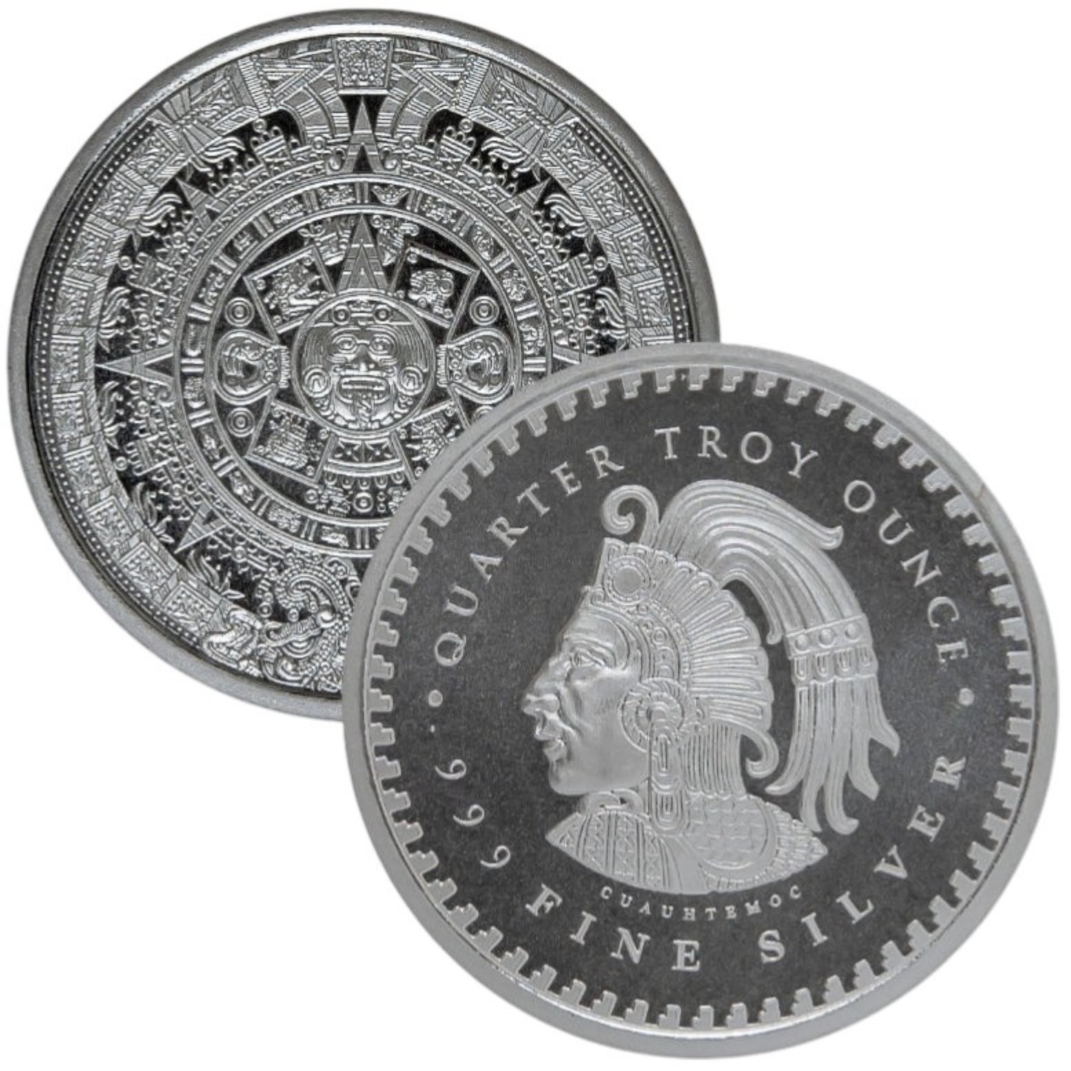 Picture of (Lot of 8) GSM Aztec Mayan Calendar 2 oz (8 x 1/4 oz) Silver Round