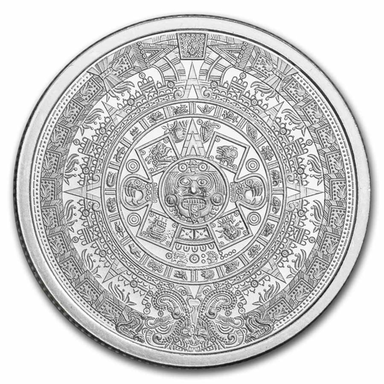 Picture of (Tube of 20) GSM Aztec Mayan Calendar 5 oz (20 x 1/4 oz) Silver Round