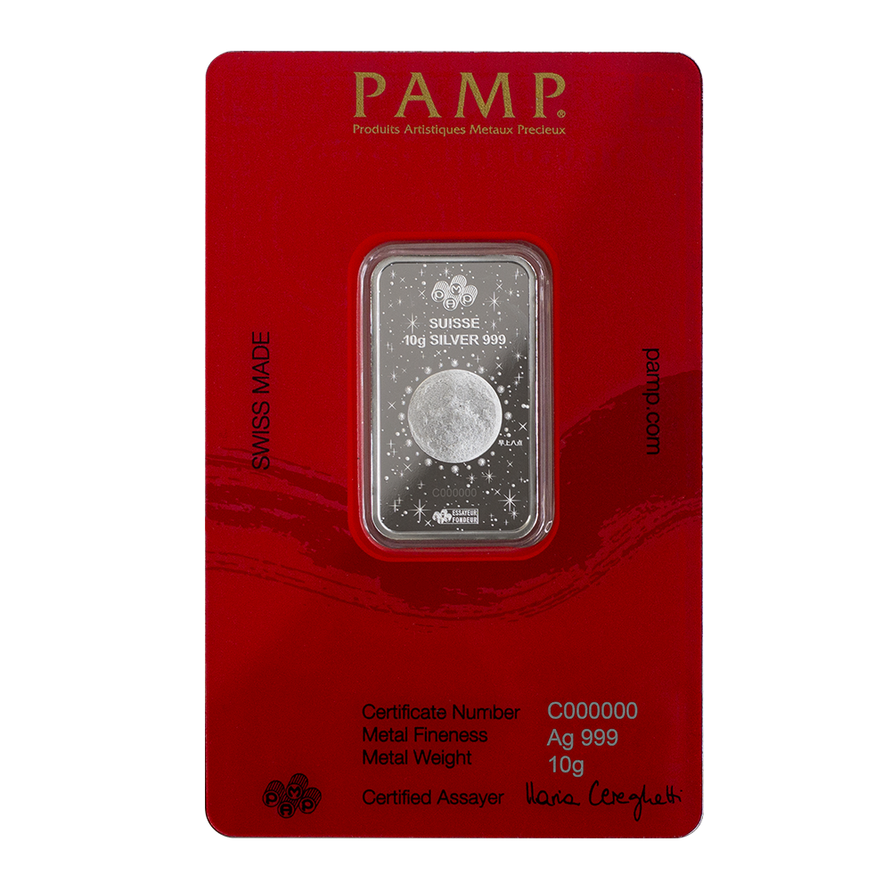 Picture of 2024 Pamp Lunar Year of the Dragon - Azure Dragon 10 Gram Silver Bar - In Assay