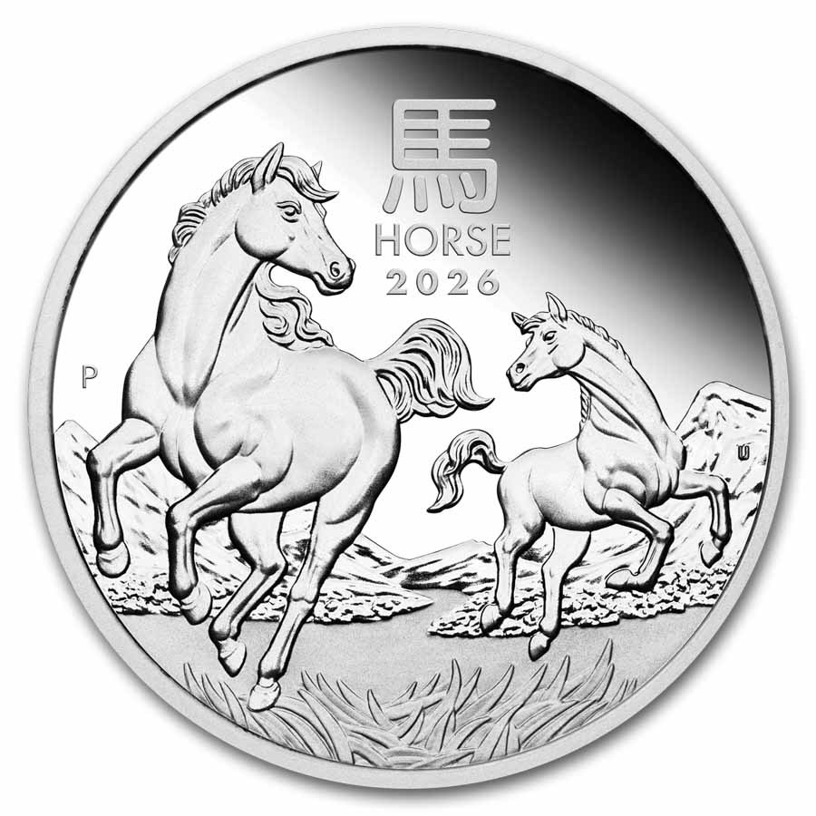 Picture of 2026 Perth Mint Year of the Horse 1/2 oz High Relief Proof Silver Coin