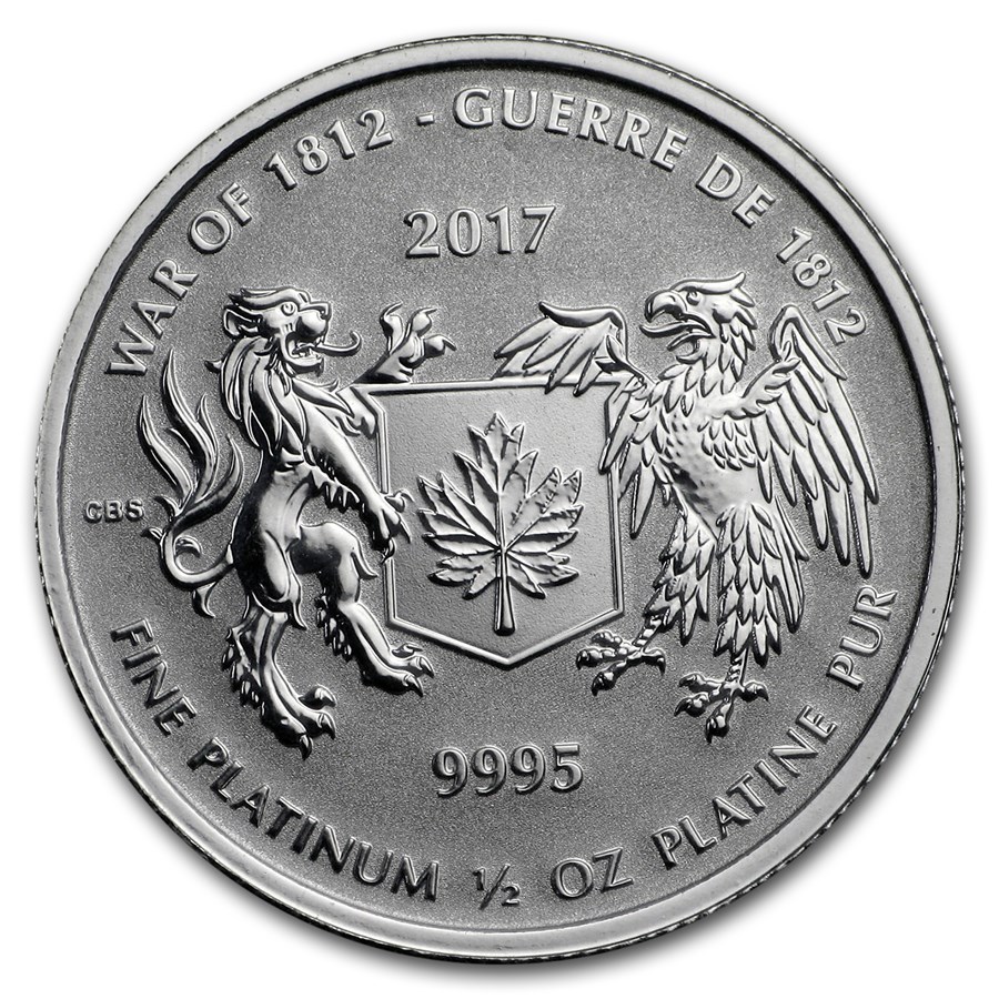 Picture of 2017 Royal Canadian Mint War of 1812 1/2 oz Platinum Coin - Sealed