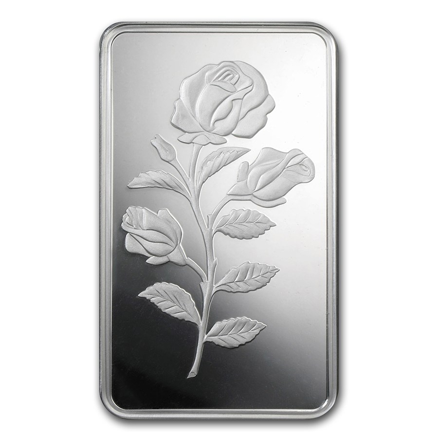 Picture of PAMP Suisse Rosa 100 Gram Silver Bar in Assay – Ultra Low Serial Number C000002 – Rare