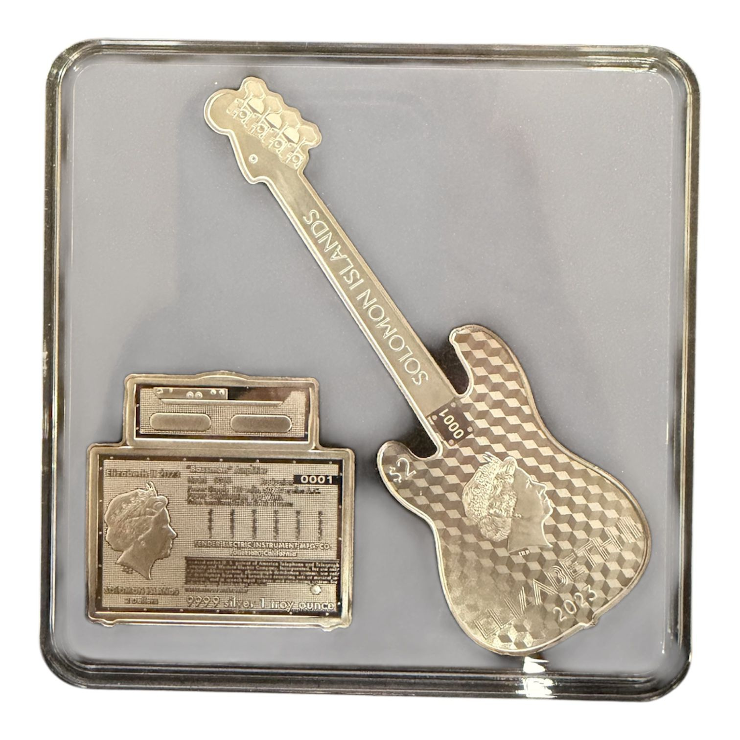 Picture of PAMP Fender Dynamic Duo 2-Coin 2 x 1 oz Silver Set w/ Low Serial # 0001