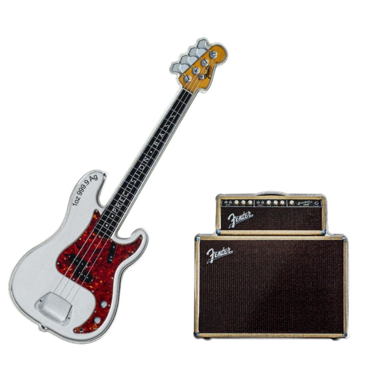 Picture of PAMP Fender Dynamic Duo 2-Coin 2 x 1 oz Silver Set w/ Low Serial # 0001