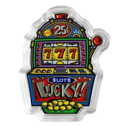 Picture of 2024 Pamp Burton Morris Lucky 7's Slot Machine 1 oz Silver Coin – Serial #0001
