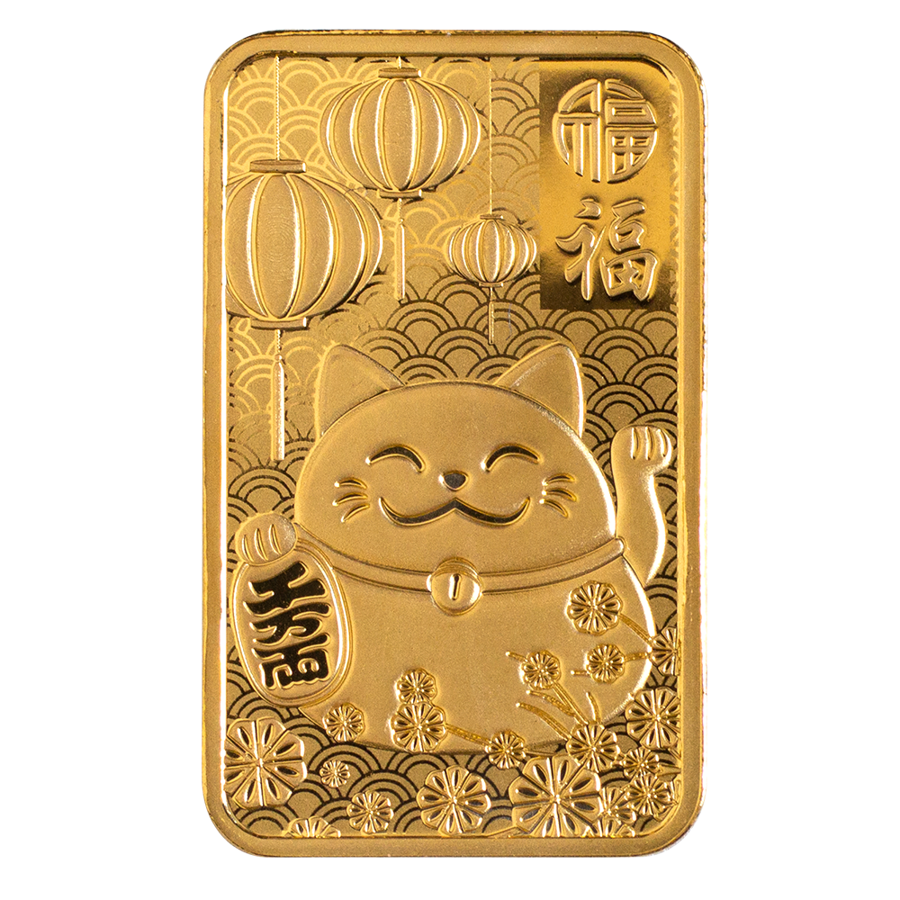Picture of 2023 Pamp Good Luck 5g Pure Gold Bar - Serial #5000/5000 (Last Produced)