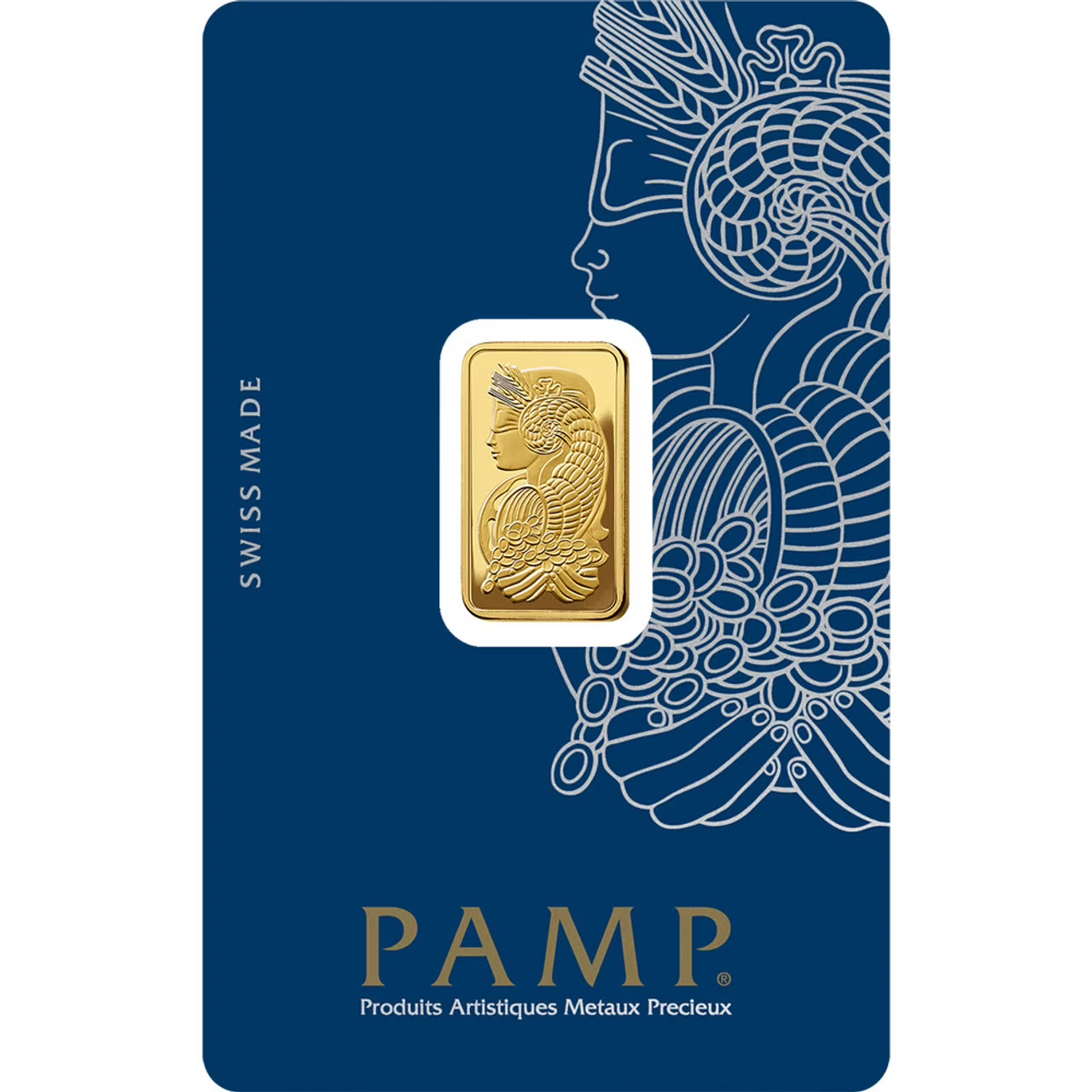 Picture of Pamp Suisse Lady Fortuna 5 Gram Gold Bar - Large Assay Card