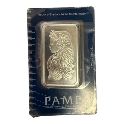 Picture of PAMP Suisse Lady Fortuna 50 Gram Silver Bar – Serial # C000008 (Very Low Serial)