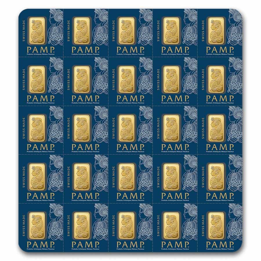 Picture of Pamp Suisse 25x1 Gram Gold Lady Fortuna Bar (Multigram Card)