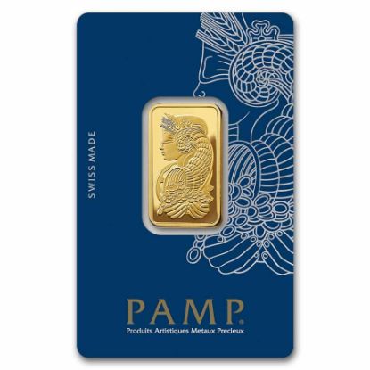 Picture of Pamp Suisse Lady Fortuna 20 Gram Gold Bar - Large Assay Card