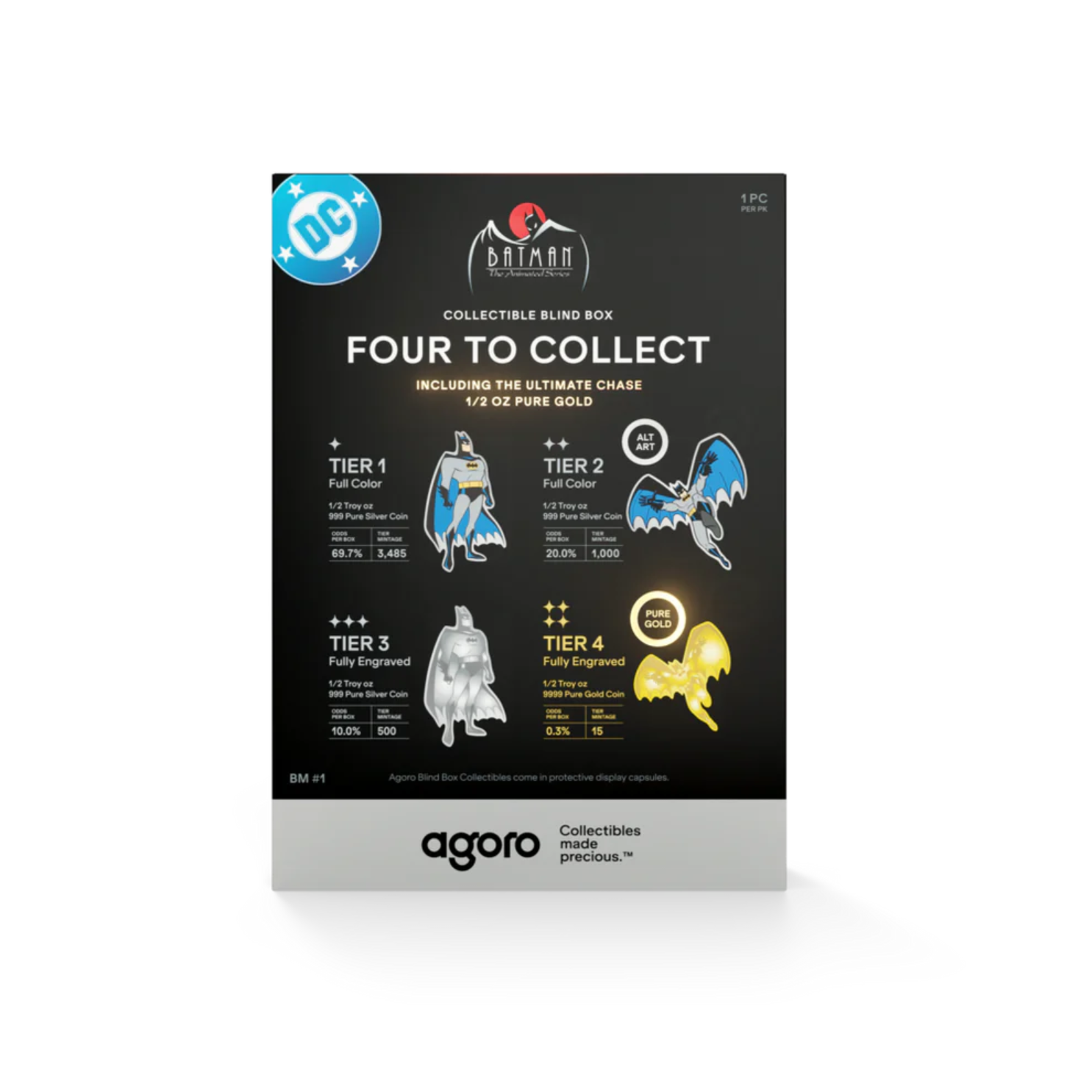 Picture of (Case of 10) 2026 Agoro Disney Batman Blind Box 1/2 oz Silver Coin