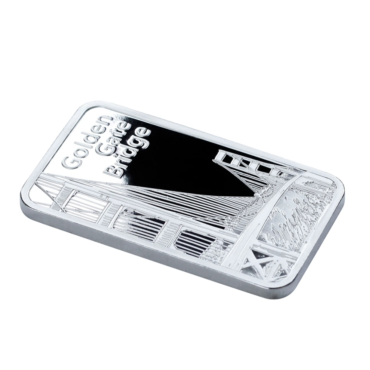 Picture of Pamp Historical Landmark - San Francisco Golden Gate Bridge 1 oz Silver Bar