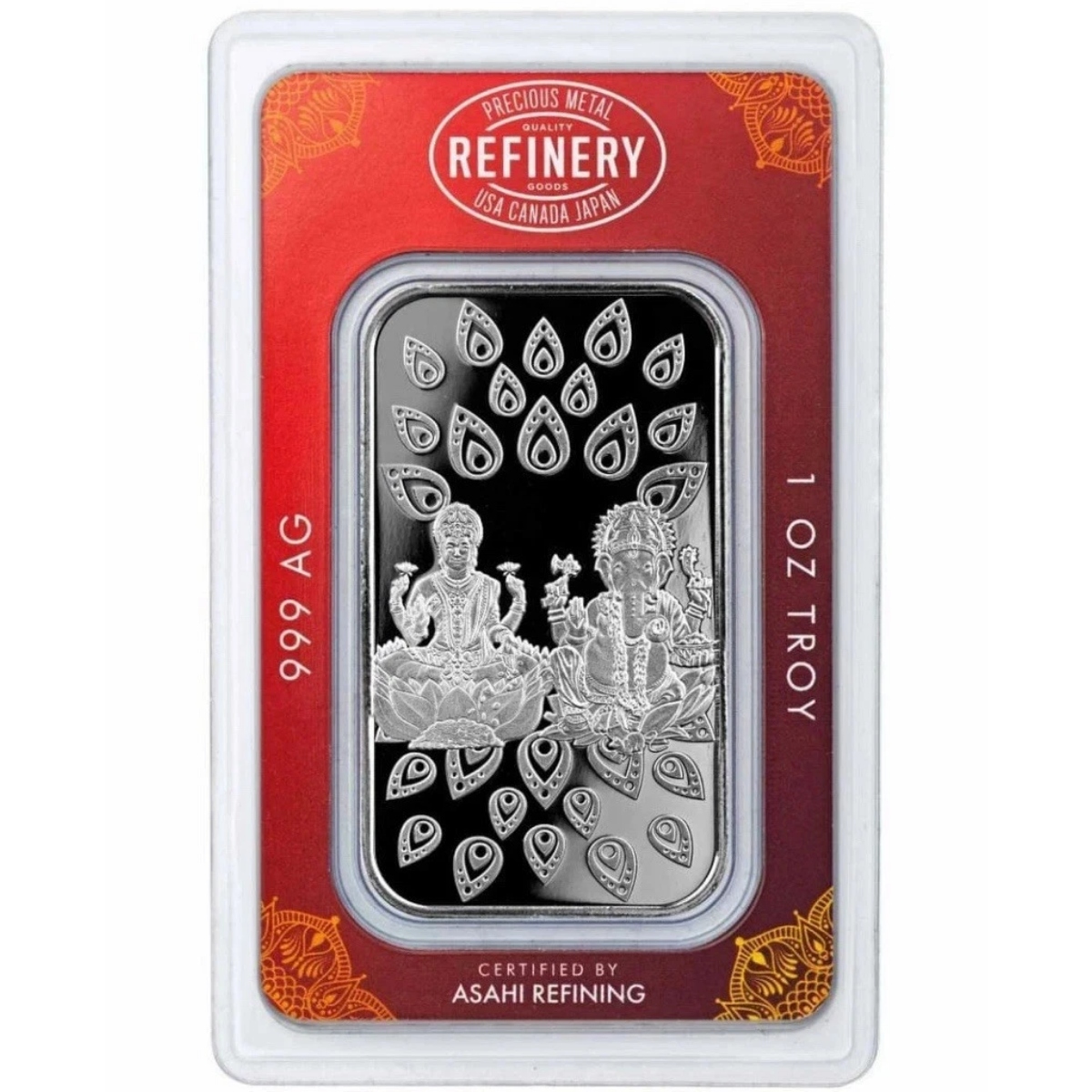 Picture of 2024 Asahi Refining Diwali Festival of Lights 1 oz Silver Bar - In Assay