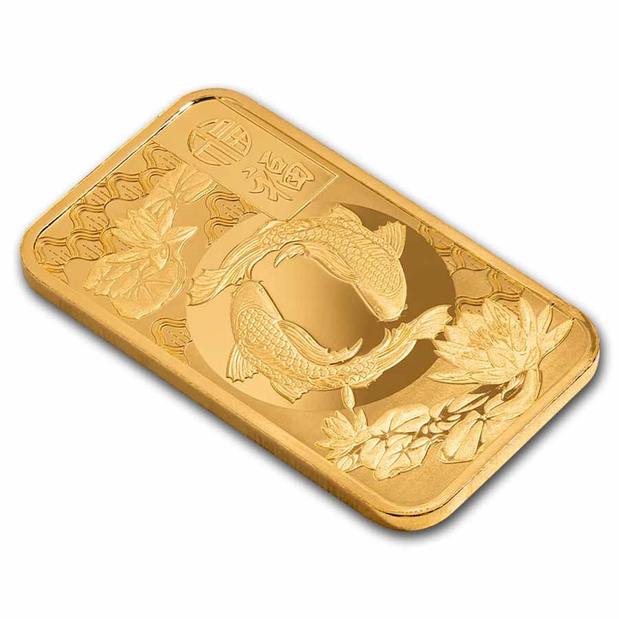 Picture of 2025 Pamp Suisse Good Luck Koi Fish 1 oz Gold Bar - In Assay