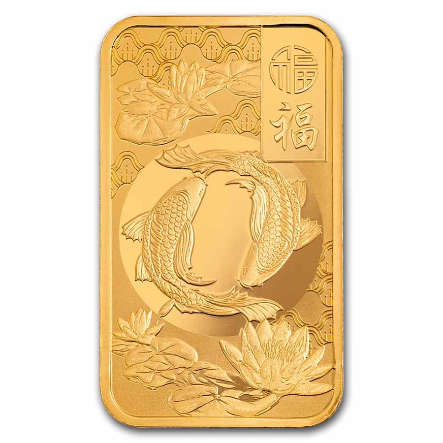 Picture of 2025 Pamp Suisse Good Luck Koi Fish 1 oz Gold Bar - In Assay