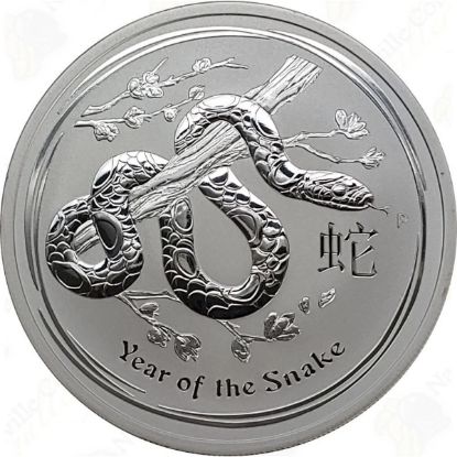 Picture of 2013 Australian Year of the Snake 10 oz Circulated Silver Coin - In Capsule