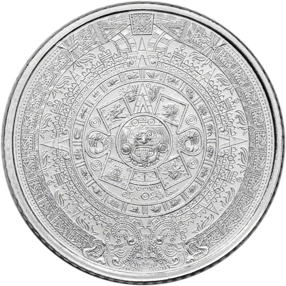 Picture of  (Tube of 50) Golden State Mint Aztec Calendar 1/10 oz (Total 5 oz) Silver Round