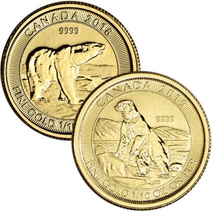 Picture of 2019 Royal Canadian Mint Polar Bear 1/10 oz Gold Coin - Factory Sealed