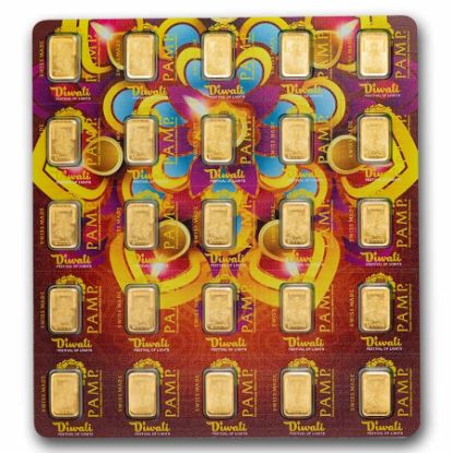 Picture of Pamp Suisse Diwali Festival Of Lights 25 x 1 gram -  In Assay Multigram Card