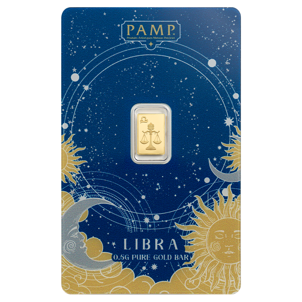 Picture of Pamp Suisse Zodiacs Series - Libra 1/2 gram Gold Bar - In Assay