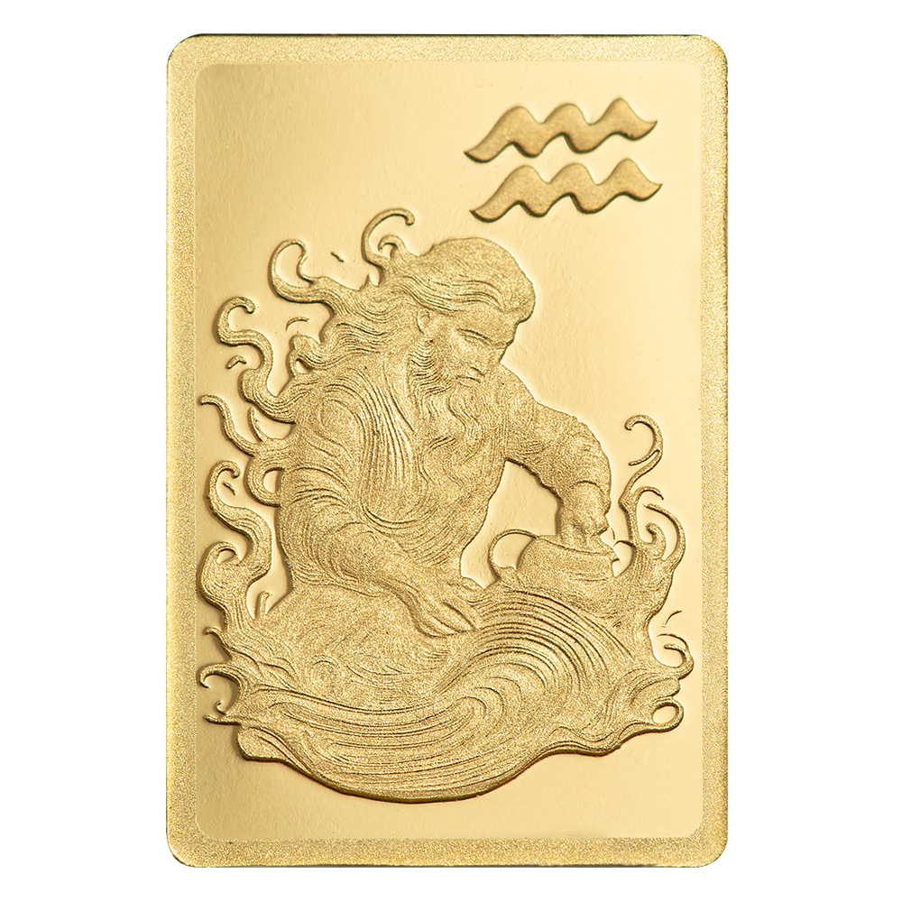 Picture of Pamp Suisse Zodiacs Series - Aquarius 1/2 gram Gold Bar - In Assay